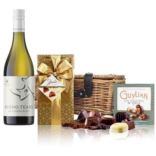 Rhino Tears Sauvignon Blanc 75cl White Wine And Chocolates Hamper